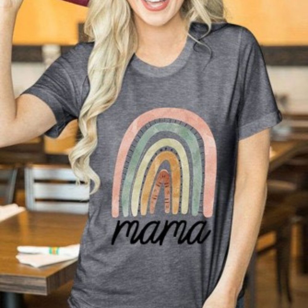 Dark Gray Mama Tee